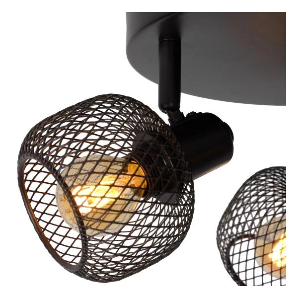 Lucide MAREN - Spot plafond - Ø 37 cm - 3xE14 - Noir - détail 2